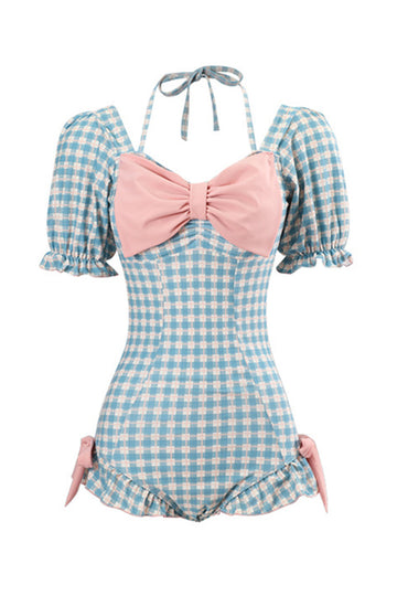 Sweetheart One Piece High Waist Blue badedrakt